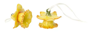 Villeroy & Boch Mini Flower Bells sada 2 ks porcelánových zvonečků, narcisy