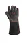 Grilovací rukavice z kůže L/XL, černé, 17 x 35 cm