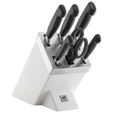 Zwilling Four Star Samoostřící blok s noži, bílý, 7 ks