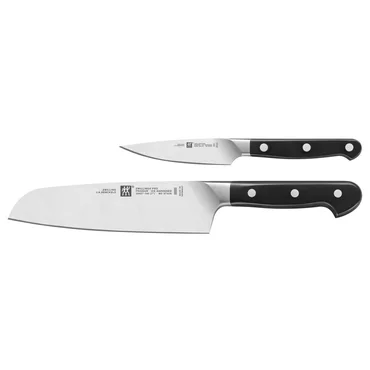 Zwilling Pro 2dílná sada nožů, nůž Santoku + špikovací nůž