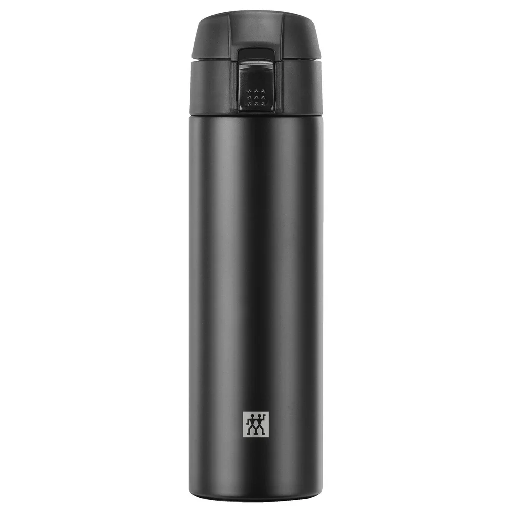 Dvoustěnná nerezová cestovní láhev Thermo, 0,45 l, černá