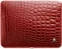 Classic Inox manikúra, červená kůže s kovovým rámem, 10 ks