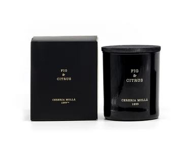 Cereria Mollá Vonná svíčka Fig & Citrus, 230 g, černá