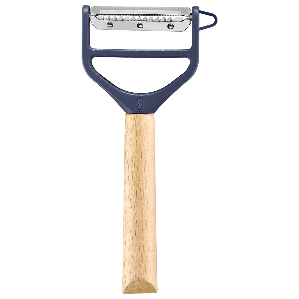 Dřevěná škrabka T-DUO modrá