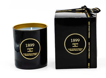 Cereria Mollá 1899 Vonná svíčka Menthe & Basilic, 230 g, black & gold