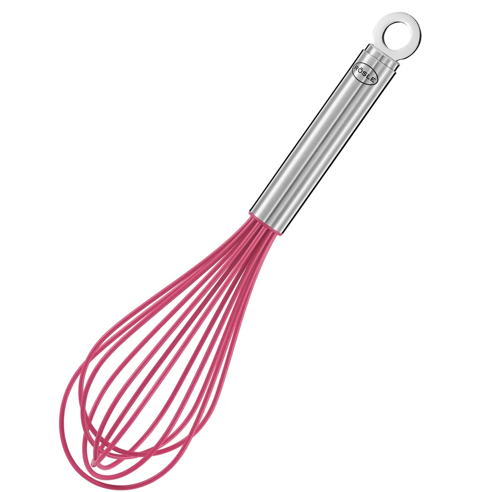 Šlehací metla silikonová růžová 27 cm