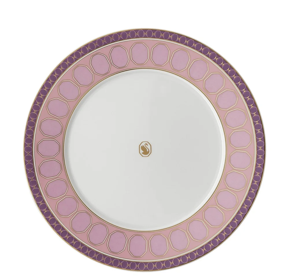 Sada snídaňových talířů Swarovski Signum Fern + Rose, Ø 23 cm, 2 ks 