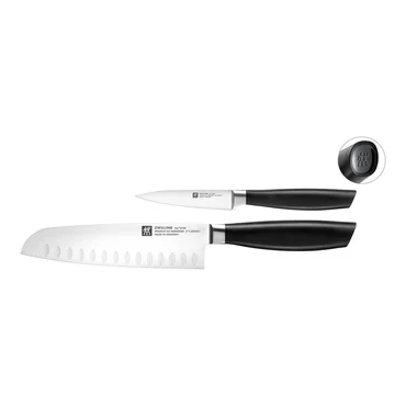 Zwilling Santoku nůž s výbrusem + špikovací nůž All * Star