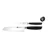 Santoku nůž s výbrusem + špikovací nůž All * Star, černé logo