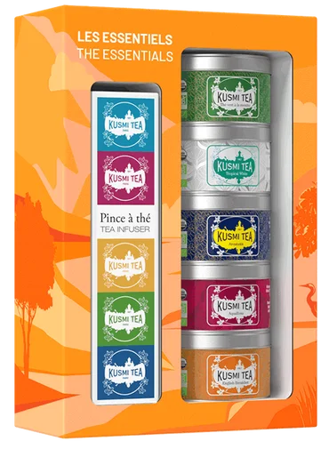 Kusmi Tea Dárkový set Essential teas s čajovým sítkem