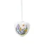 Velikonoční porcelánová závěsná dekorace srdce "Husy", 7 cm