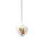 Velikonoční porcelánová závěsná dekorace mini srdíčko "Zvonek", 4,5 cm