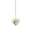 Velikonoční porcelánová závěsná dekorace mini srdíčko "Jetel", 4,5 cm