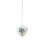 Velikonoční porcelánová závěsná dekorace mini srdíčko "Pampeliška", 4,5 cm