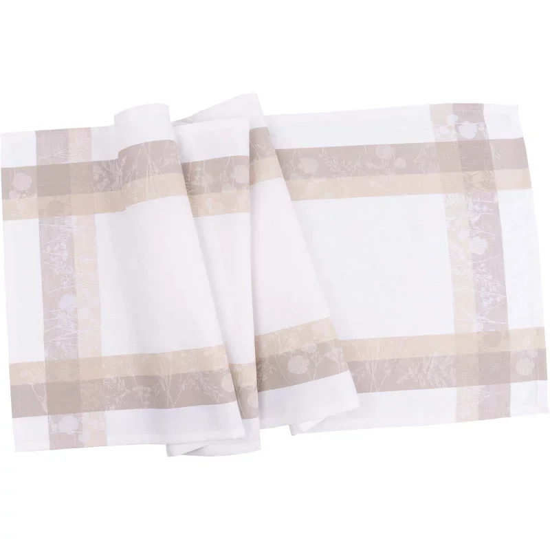 Běhoun na stůl Letitia, 47 x 150 cm, beige/white