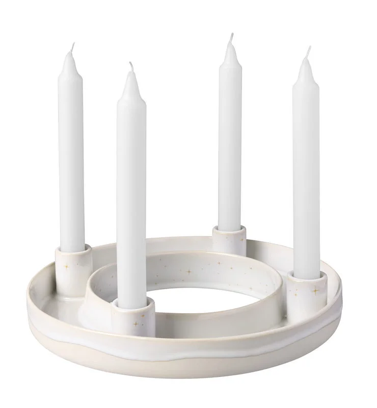 Adventní věnec z porcelánu Winter Glow, 26 cm