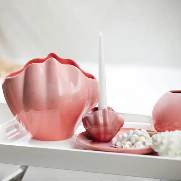 Svícen mušle Perlemor Home, 11 cm