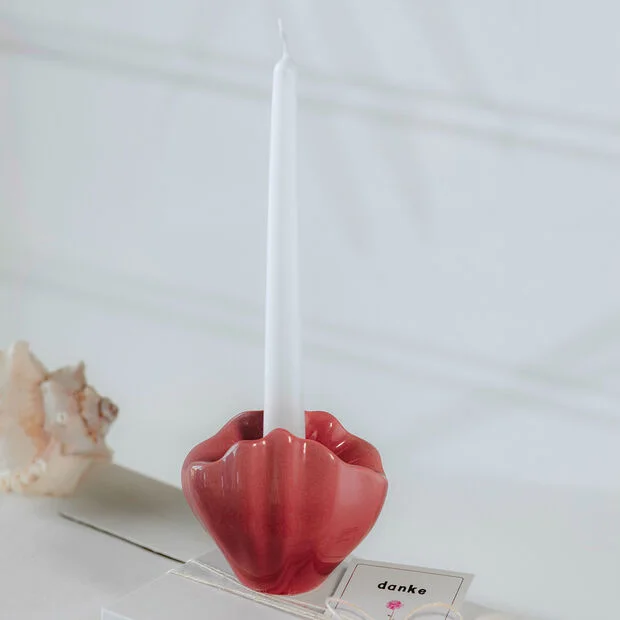 Svícen mušle Perlemor Home, 11 cm