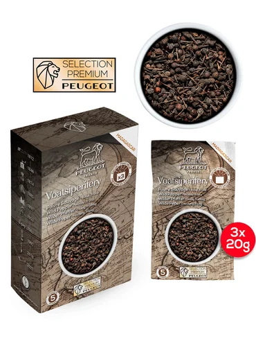 Peugeot Divoký černý pepř Voatsiperifery Premium, 3 x 20 g