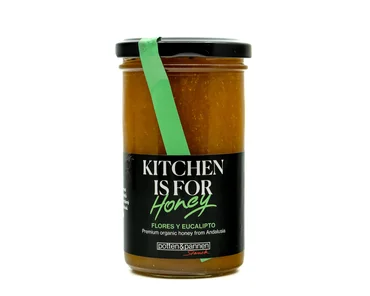Verde Miel Bio med Flores y Eucalipto z divokých květin a eukalyptu, 375 g