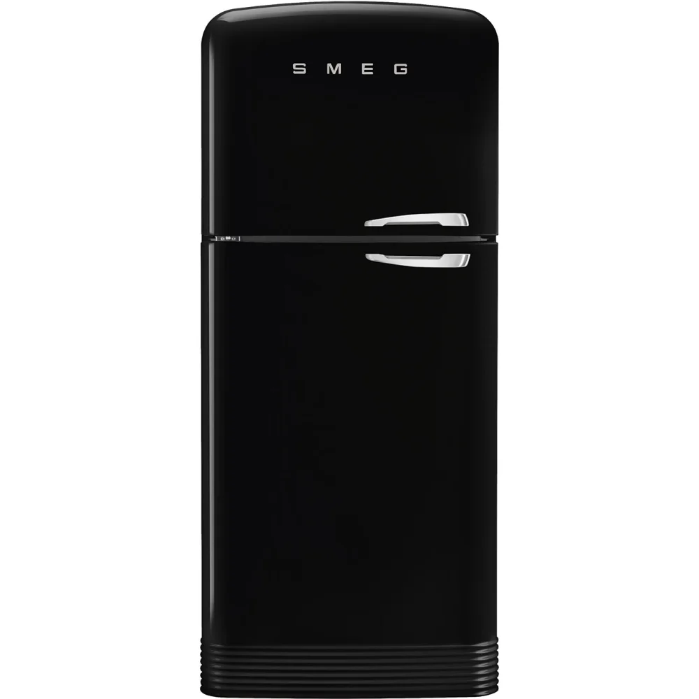 50's RS kombinovaná lednice s mrazákem nahoře 400/124l otv.levé 187x80 cm černá 