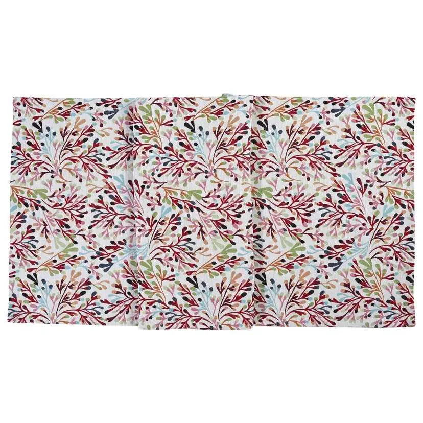 Žakárový běhoun na stůl Coral, 50 x 140 cm