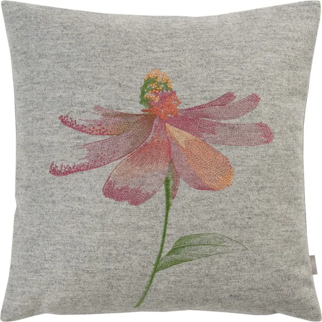 Povlak na polštář Marylin Wool, 40 x 40 cm, light grey/pink