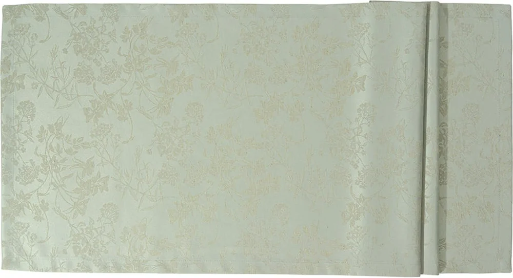 Žakárový ubrus s úpravou proti skvrnám Flores, 140 x 200 cm, stone