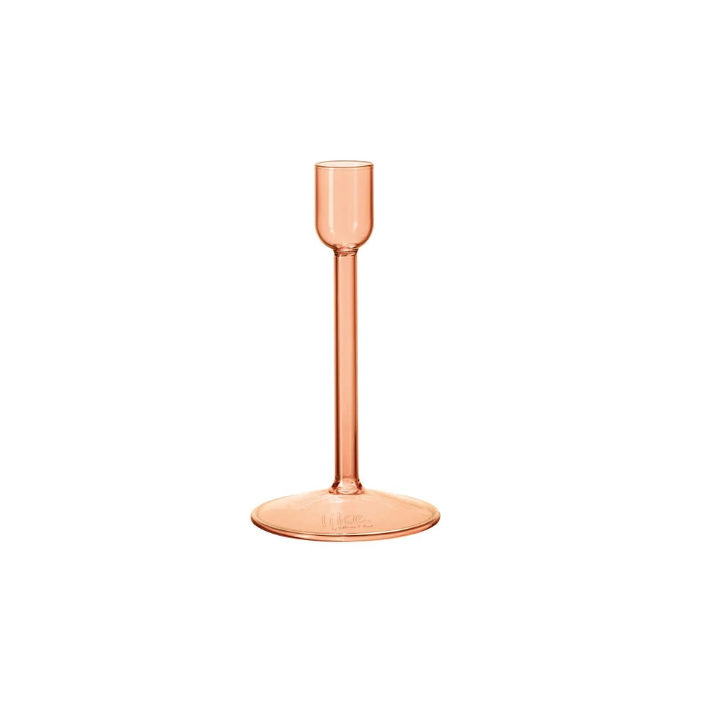 Skleněný svícen Like Home Apricot, 15 cm