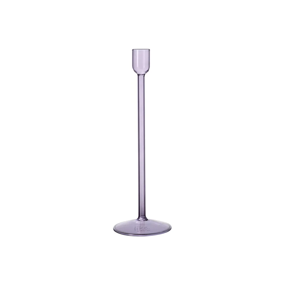 Skleněný svícen Like Home Lavender, 25 cm