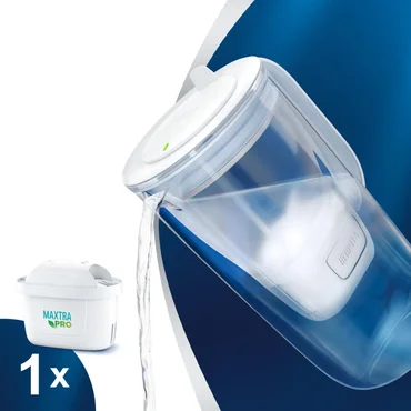 Brita Skleněná filtrační konvice Glass Jug, 2,5 l, světle modrá