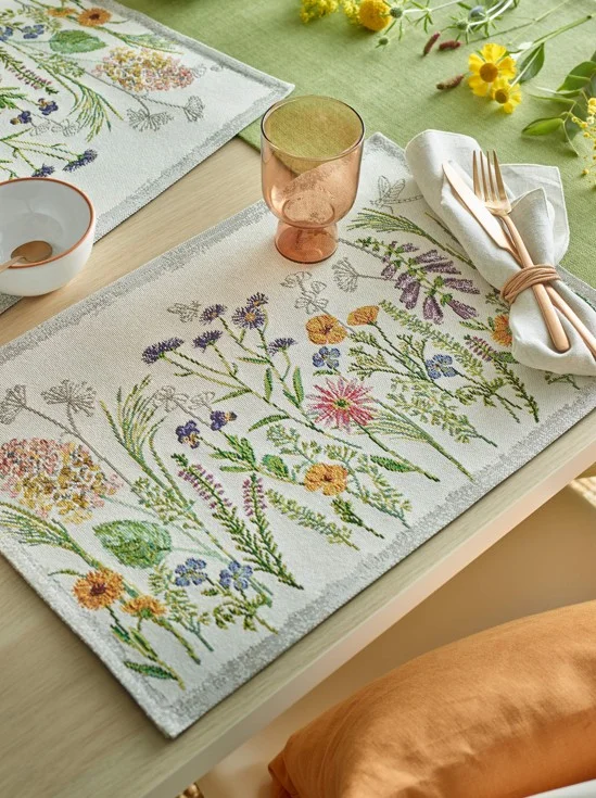 Žakárová prostírka Garden Delight, 32 x 48 cm