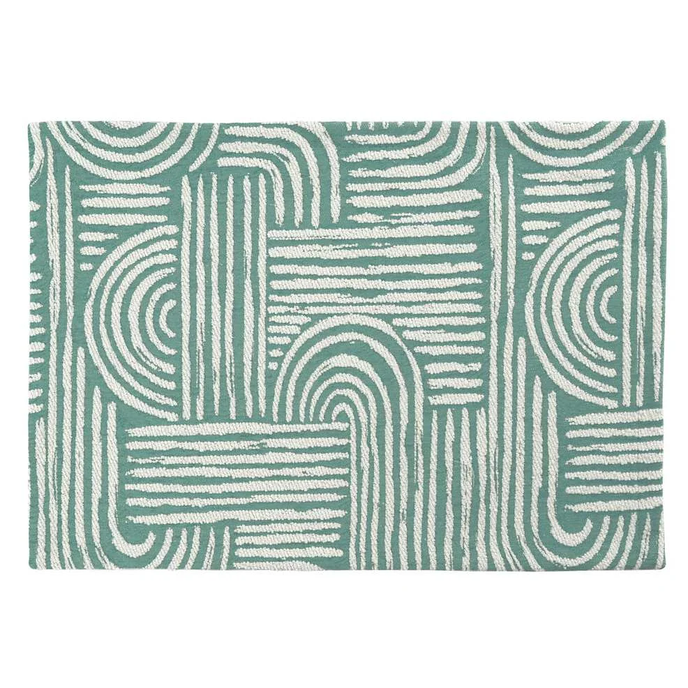 Žakárová prostírka Arcus, 35 x 50 cm, aqua