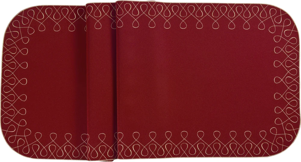 Čtvercový ubrus Curly, 85 x 85 cm, burgundy