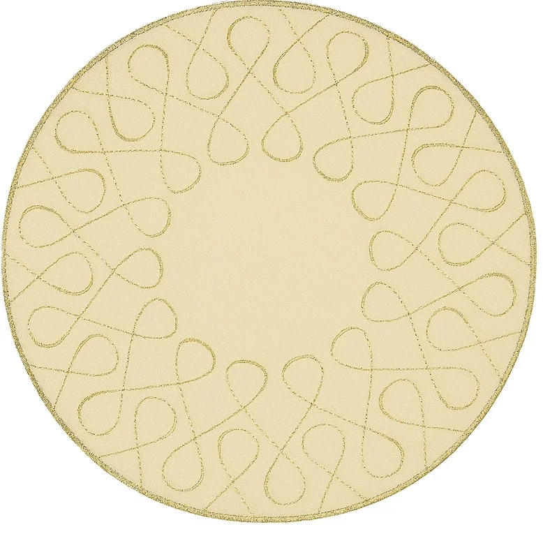Kulaté prostírání Curly, 28 cm, ecru