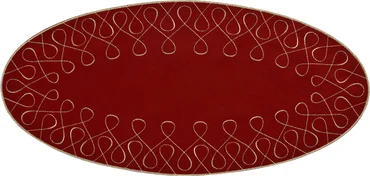 Sander Oválné prostírání Curly, 28 x 58 cm, burgundy