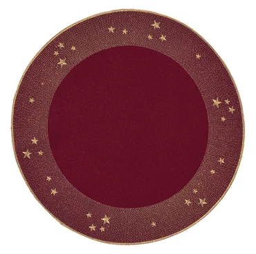 Sander Kulaté prostírání Starlight, Ø 36 cm, burgundy