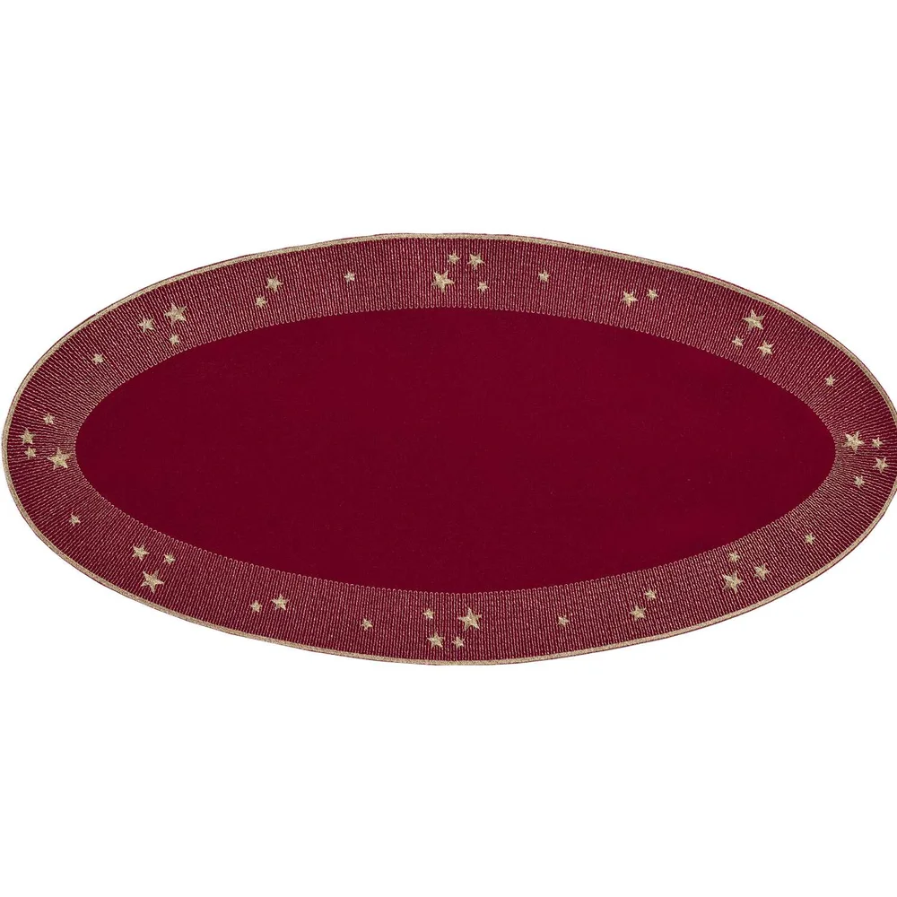 Oválné prostírání Starlight, 28 x 58 cm, burgundy