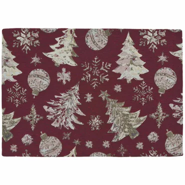 Sander Prostírání Crystal Tree s vánočním motivem, 35 x 50 cm, burgundy