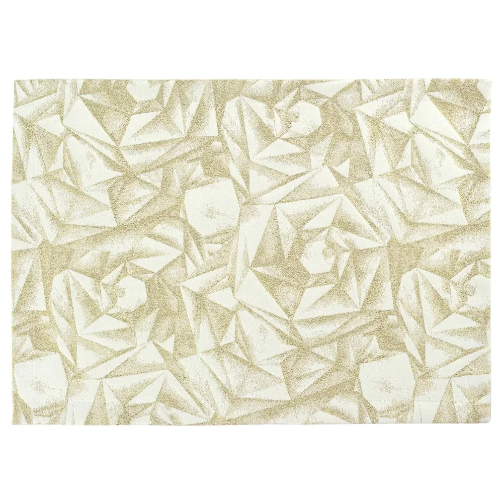 Žakárový ubrus Diamanti, 130 x 170 cm, ecru/gold