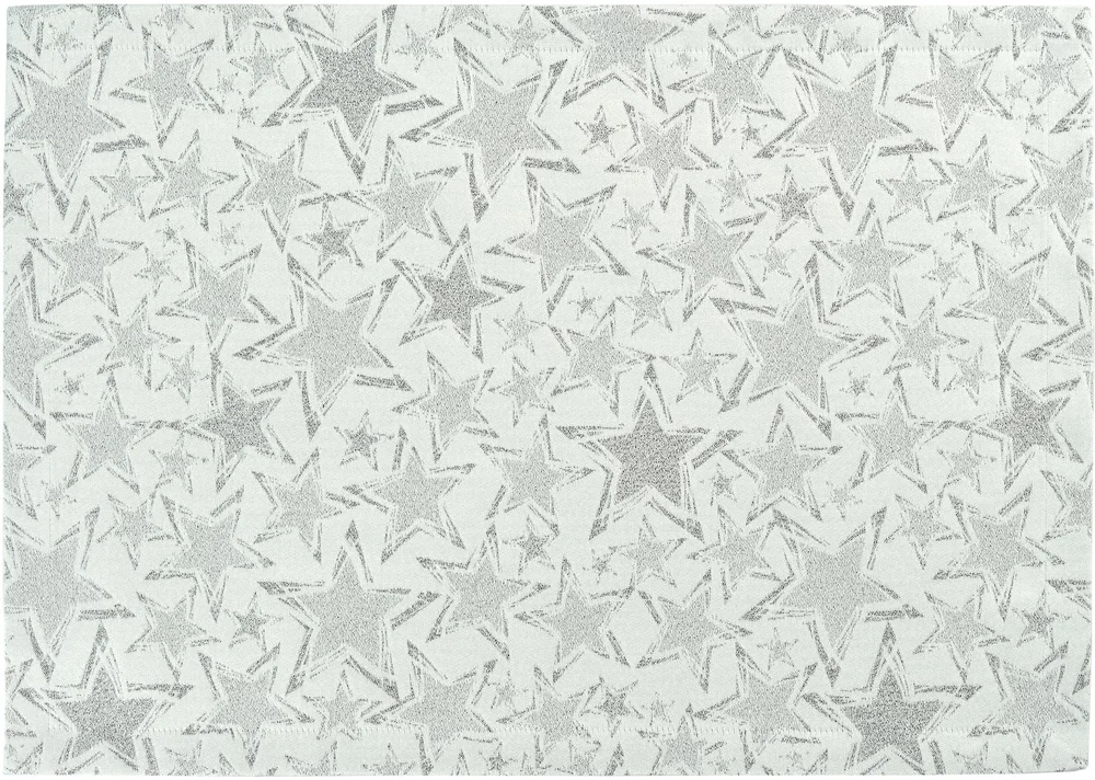 Stylové elegantní prostírání Stelle s motivem hvězd, 35 x 50 cm, silver