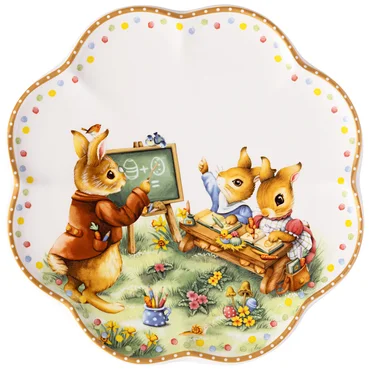 Villeroy & Boch Talíř Annual Easter Edition 2025, zajíčci Anna a Max, 22,5 cm
