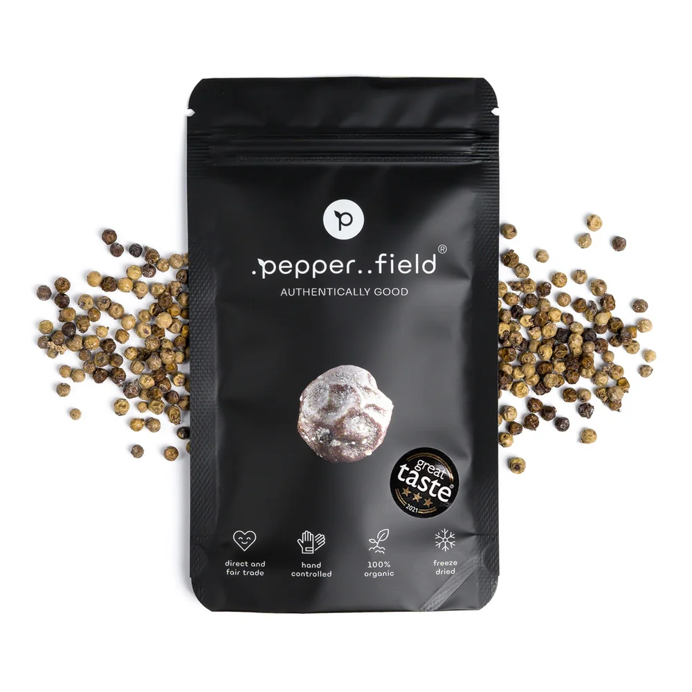Zelený lyofilizovaný Kampotský pepř se solí, 50 g