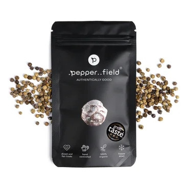 Pepperfield Zelený lyofilizovaný Kampotský pepř se solí, 50 g