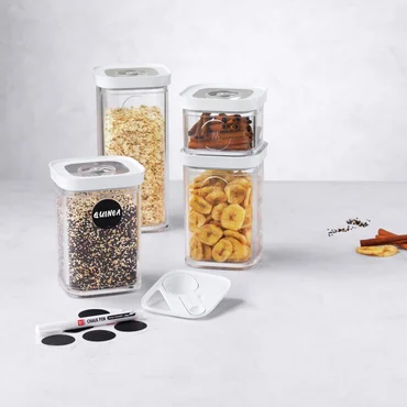 Zwilling Vakuovací dózy S Fresh & Save Cube s vložkou 4v1, fixem a štítky, 6 ks