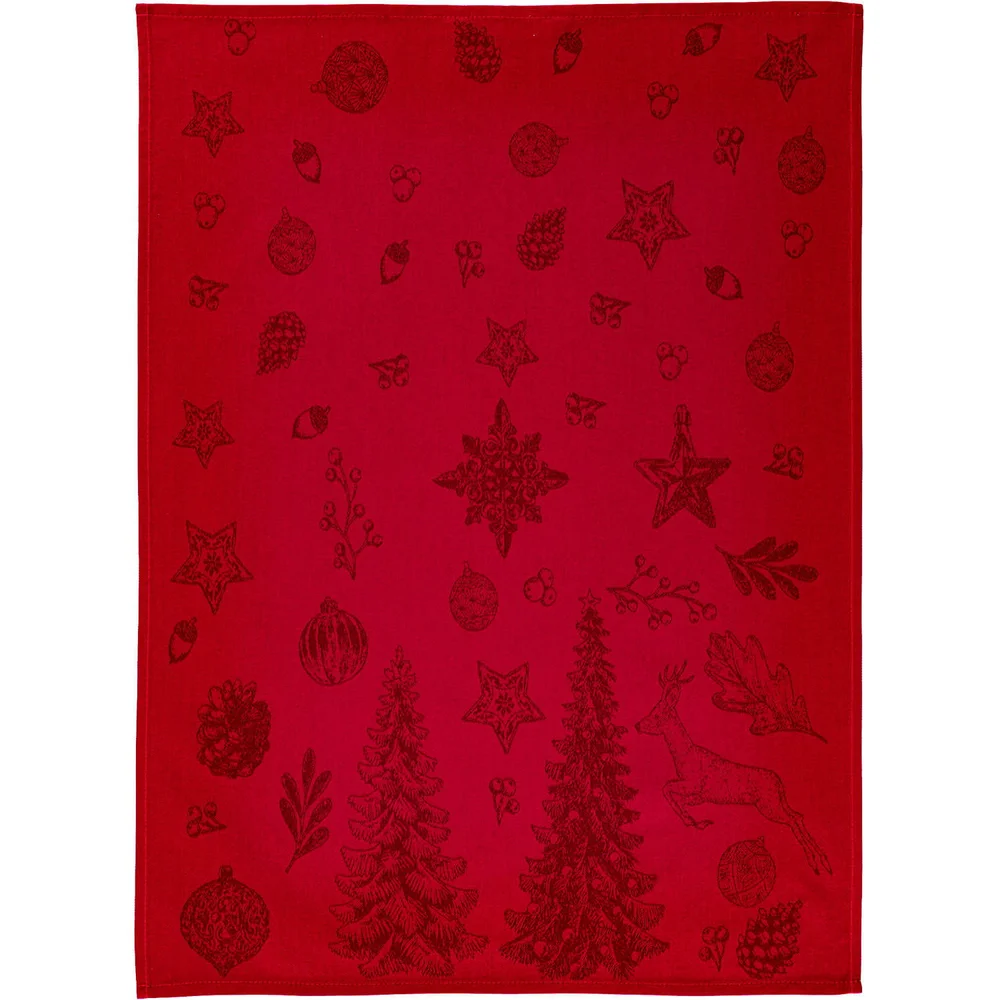 Bavlněná utěrka Barrow, 50 x 70 cm, red