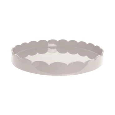 Addison Ross Lakovaný servírovací podnos s vlnitým okrajem, Ø 50,5 cm, cappuccino