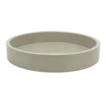 Addison Ross Lakovaný servírovací podnos, Ø 22 cm, cappuccino