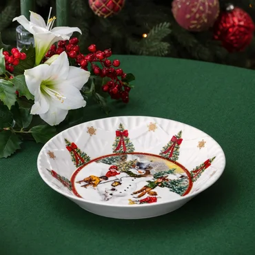 Villeroy & Boch Nízká mísa Toy’s Fantasy, Stavění sněhuláka, Ø 25 cm