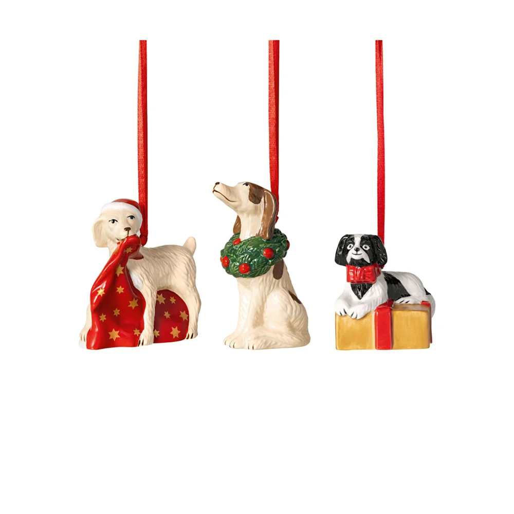 Závěsná vánoční dekorace Nostalgic Ornaments, Pejsci, 3 ks